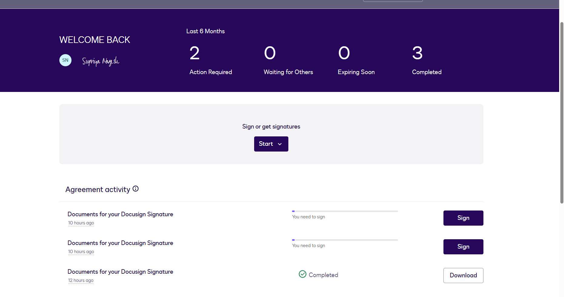 Test Opportunity 3 showing DocuSign Failed task created by the fault path