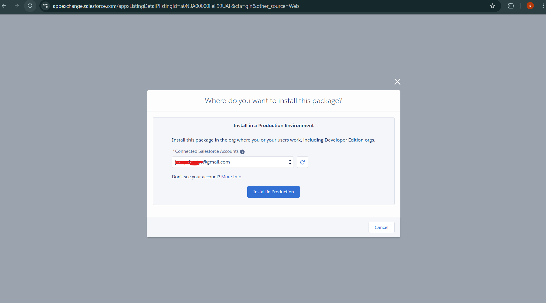 Download the package from AppExchange