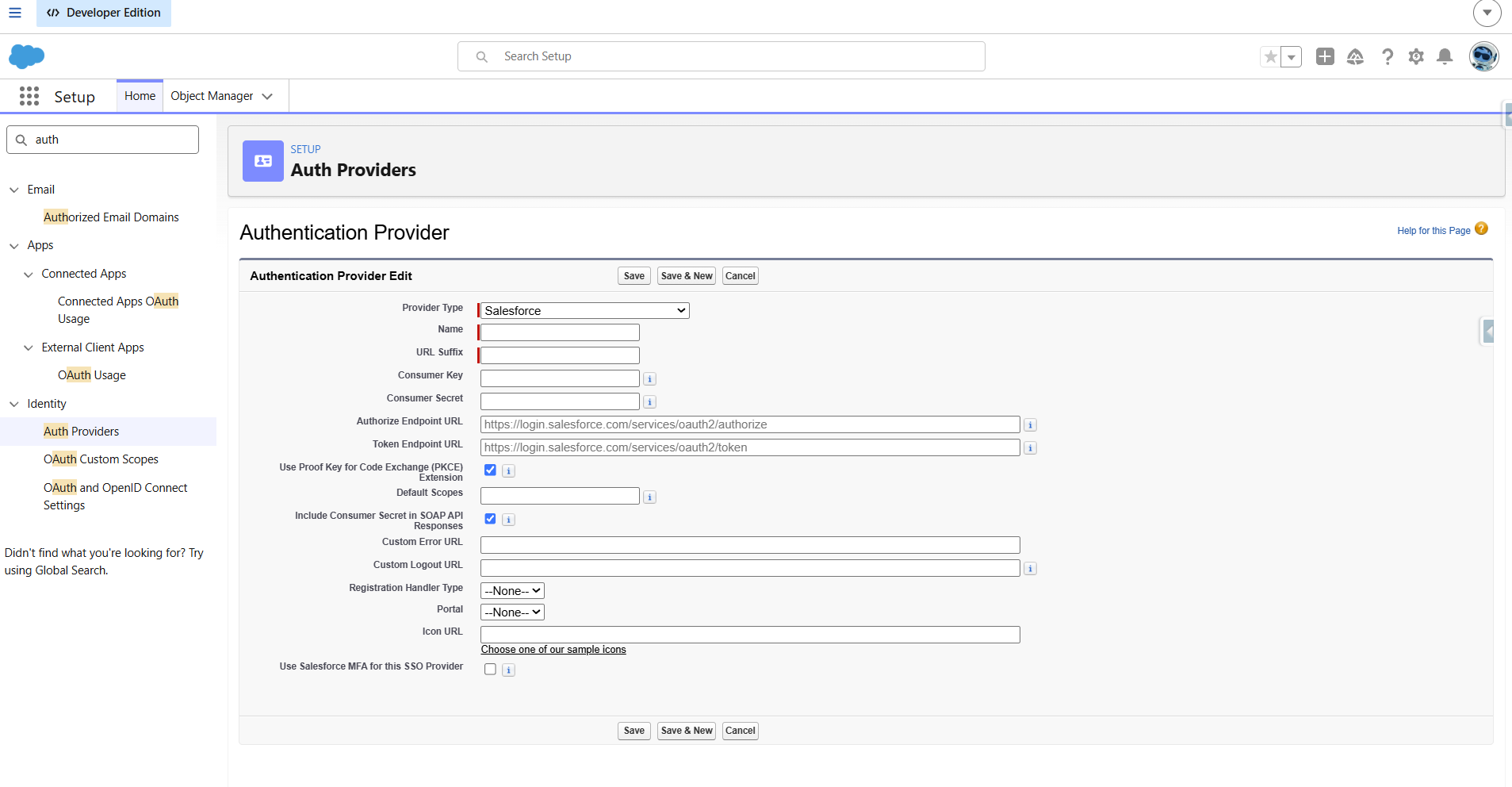 Create an Authentication Provider for the Tooling API