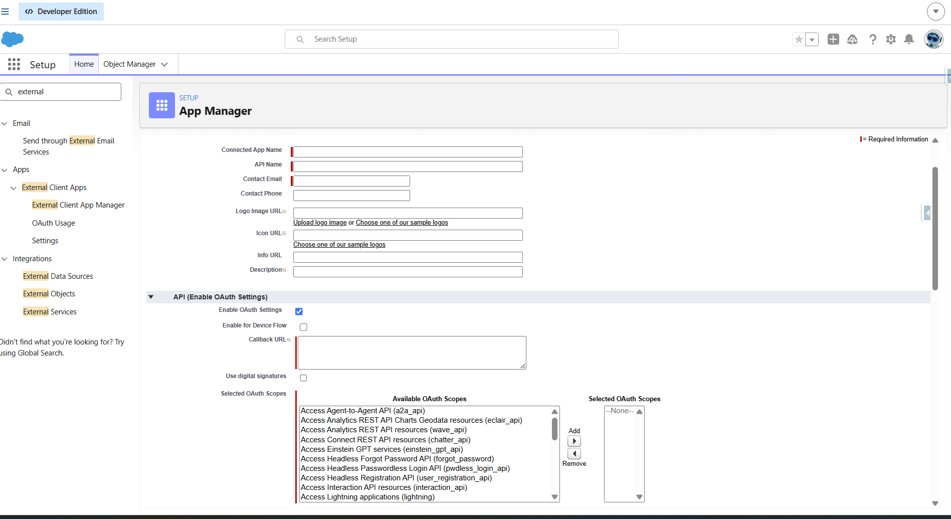 Create a Connected App for the Tooling API