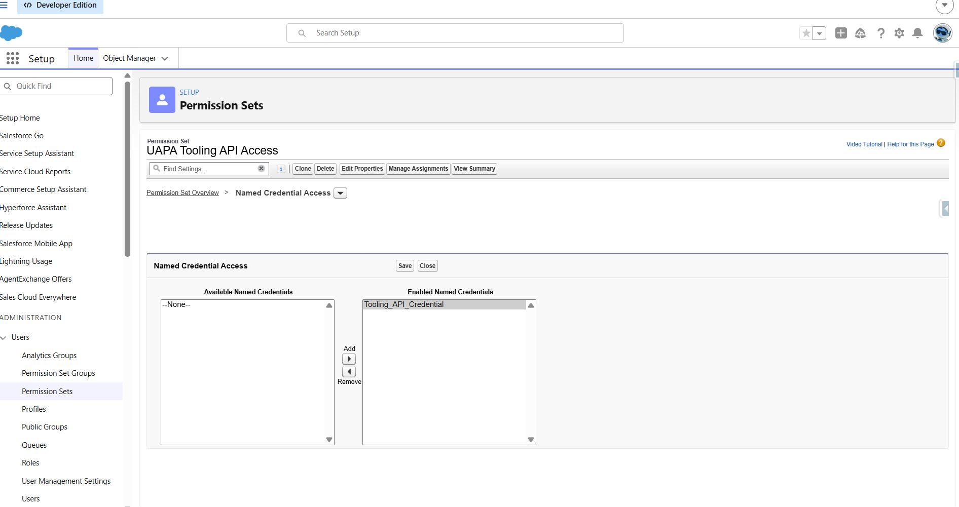 Create a Permission Set to use the Named Credential